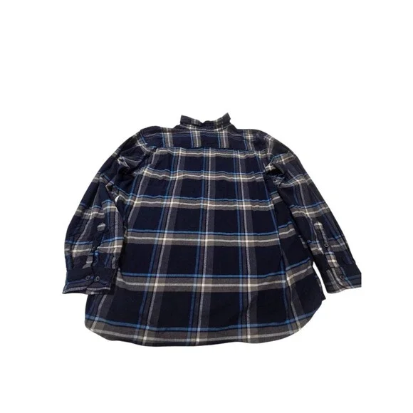 Carhartt Rugged Flex Relaxed Fit Long Sleeve Blue Plaid Flannel Shirt 2XL E1.8 - Picture 3 of 10